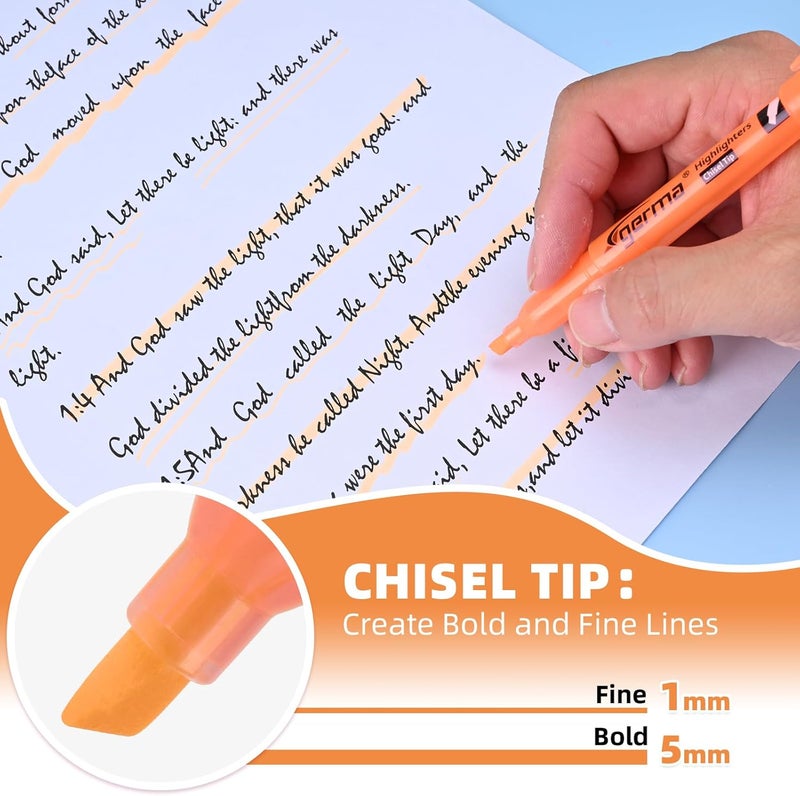 Cgerma Orange Highlighters, 36 Pack, Chisel Tip Highlighter Pack, Quickly Drying, Perfect for Students Kids Adults, Office, School, Classroom Supplies - Image 2